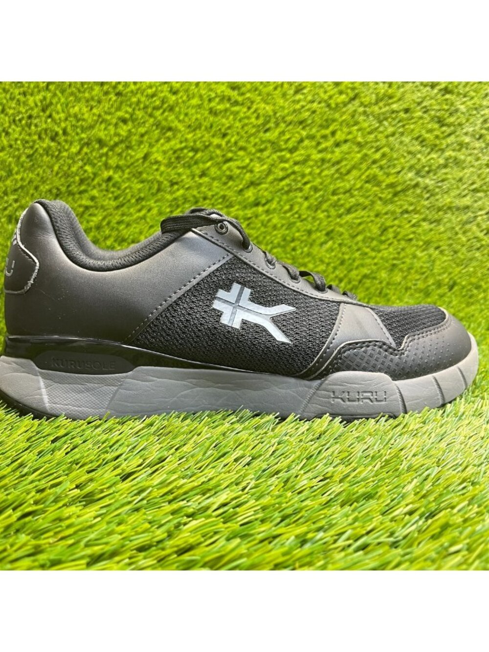 Kuru Quantum 2.0 Mens Size 10.5E Jet Black Gray Athletic Running Shoes Sneakers‎
